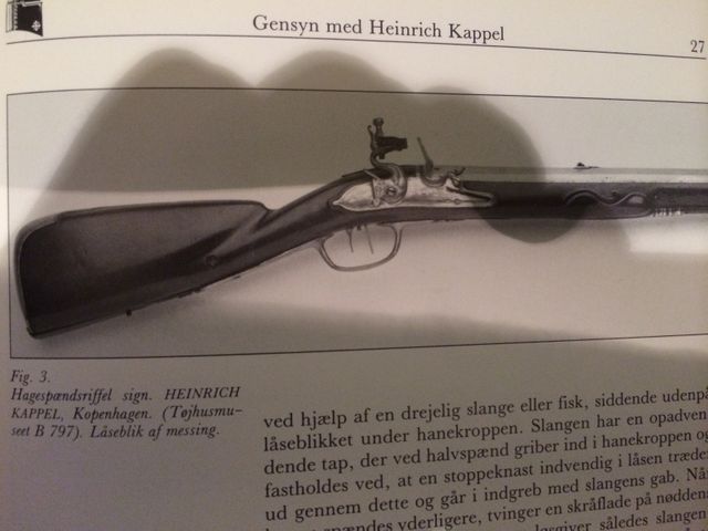 Geväret som tillverkades som ersättning för den Danske kungens förlorade gevär vid slaget vid Lund 1676. (ursäkta skuggorna i bilden)